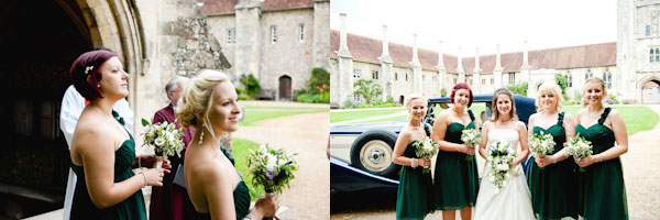 Bridesmaids waiting for the bride