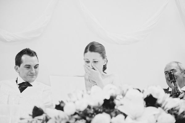 Bride laughing speeches