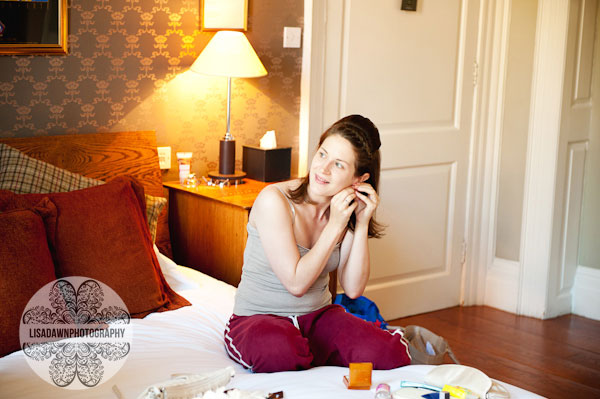 Bride getting ready Winchester