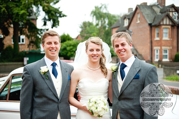 Bride with brothers group