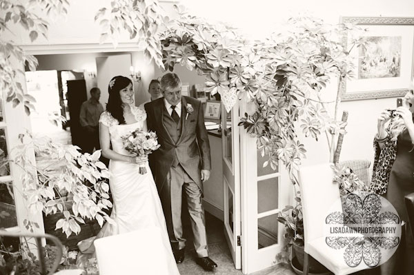 Bride and father make their entrance