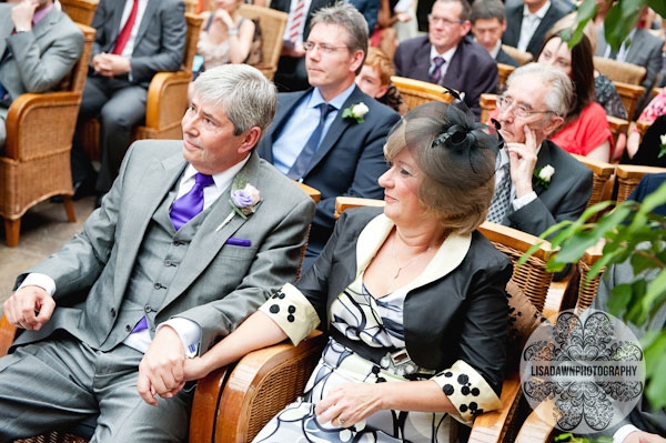 Parents during the wedding ceremony