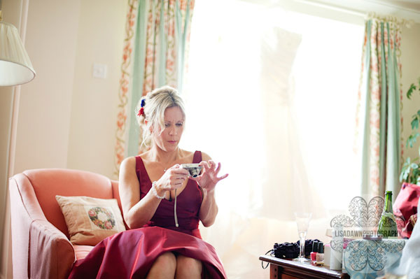 bridesmaid with camera