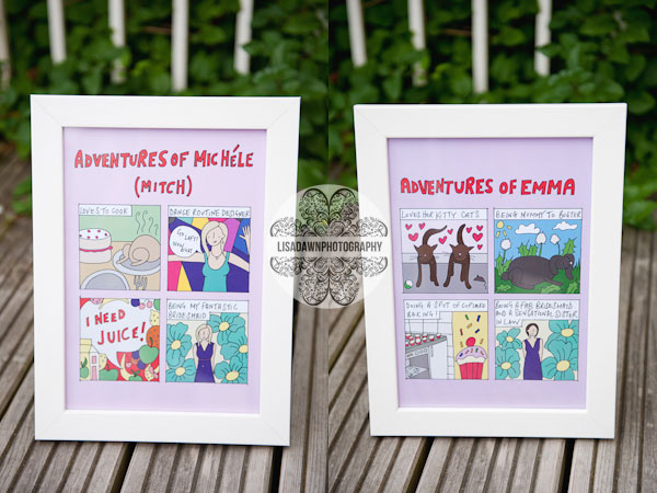 framed prints for the bridesmaids