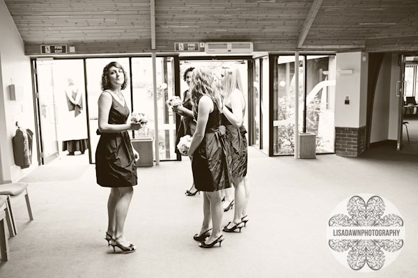 Bridesmaids waiting for bride