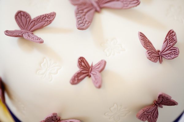 Butterfly sugarcraft wedding cake