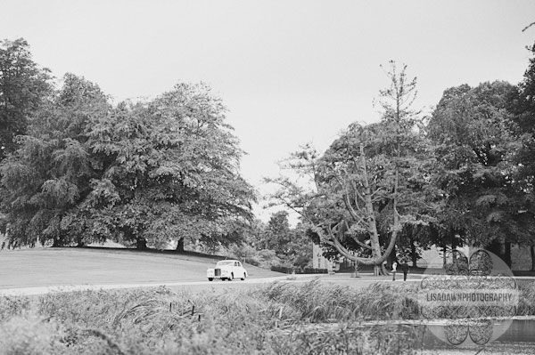 Rolls royce driving in sherborne castle