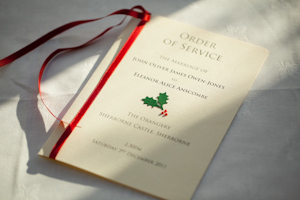 Christmas wedding stationary