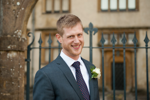 Groom in blue