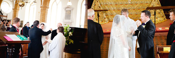 groom lifting veil