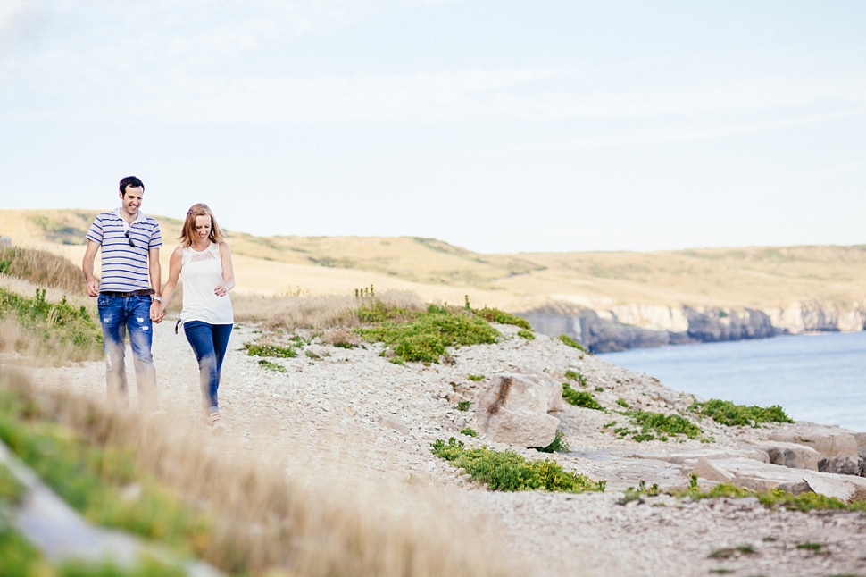 Jurassic coast engagement photo