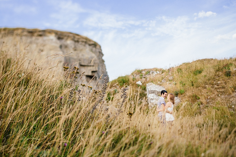 purbeck coast engagement photo