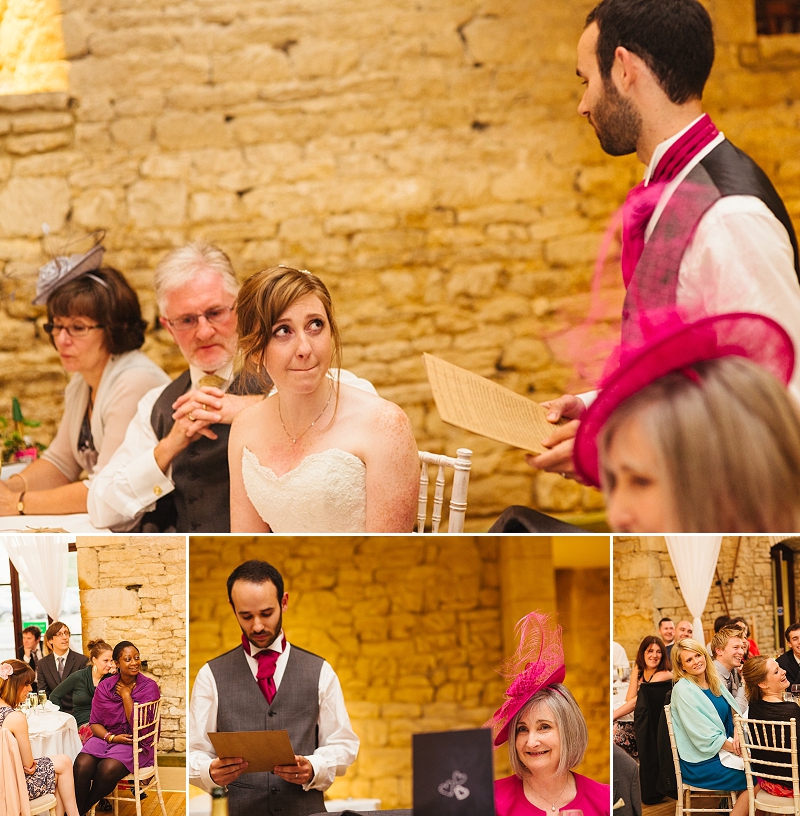 Emotional wedding speeches