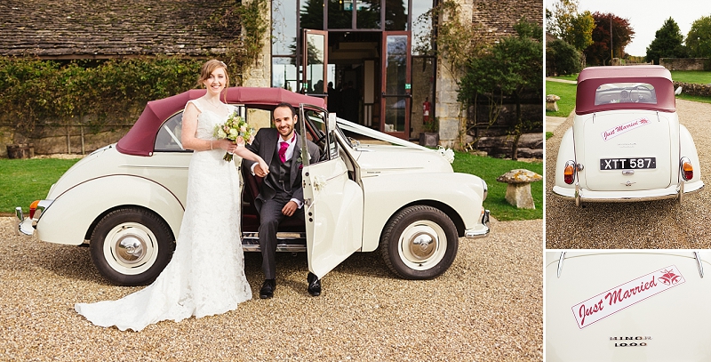 Morris Minor wedding car