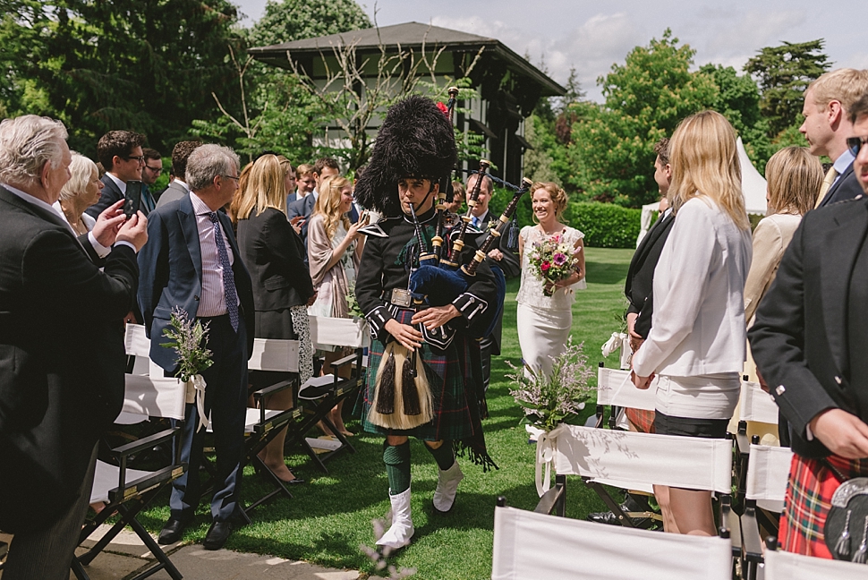 Bagpipes wedding