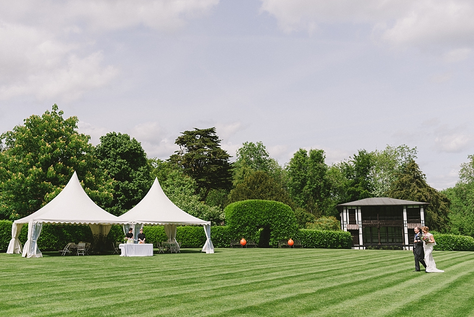 Outdoor wedding photo