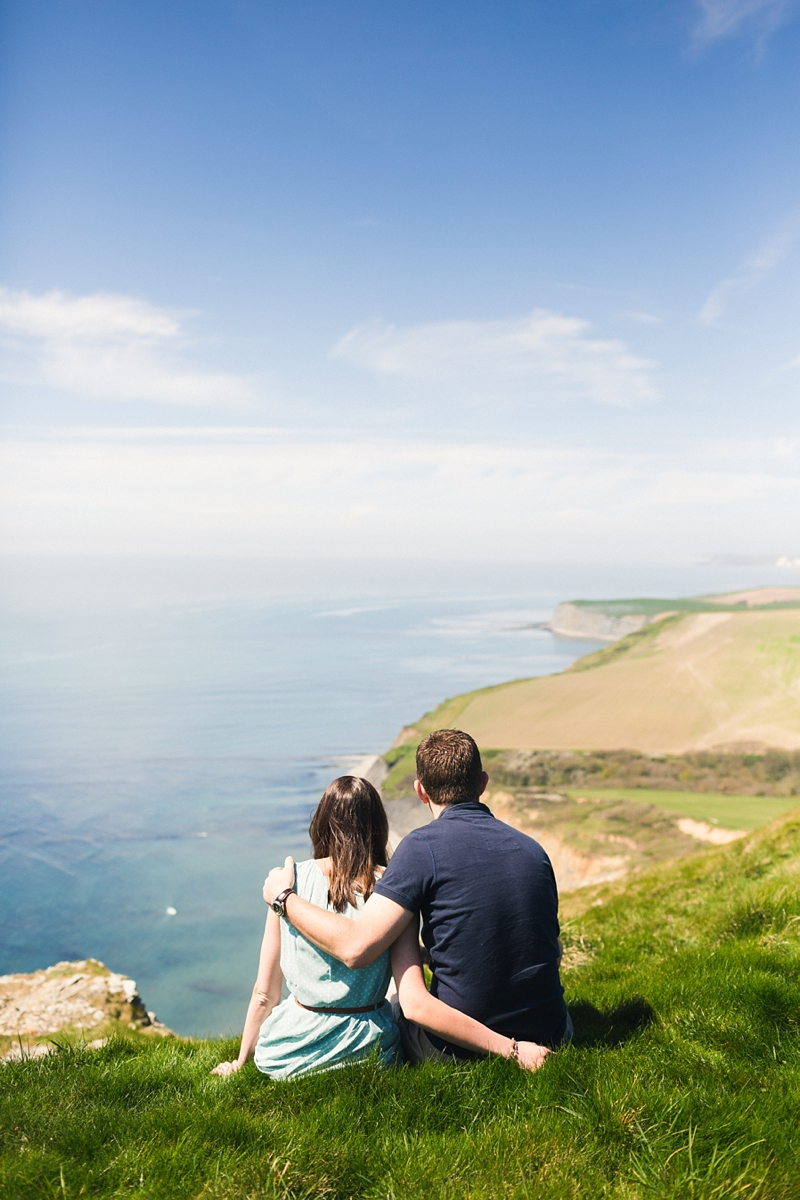 dorset coast engagement shoot