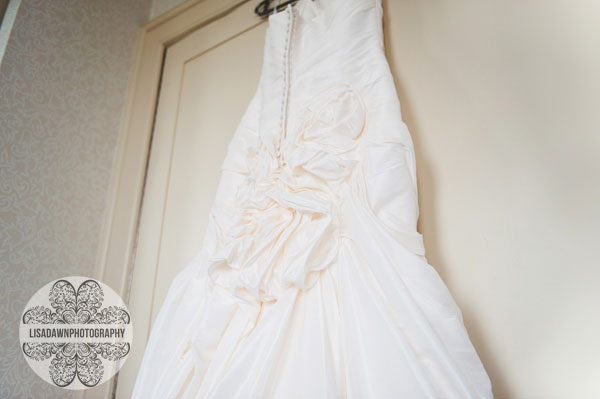 ruffled wedding dress