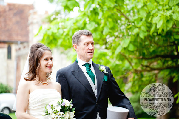 Bride with father making their entrance