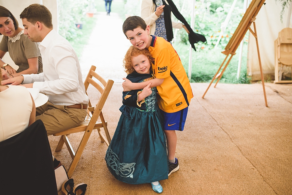 Cowparsley marquee wedding photo