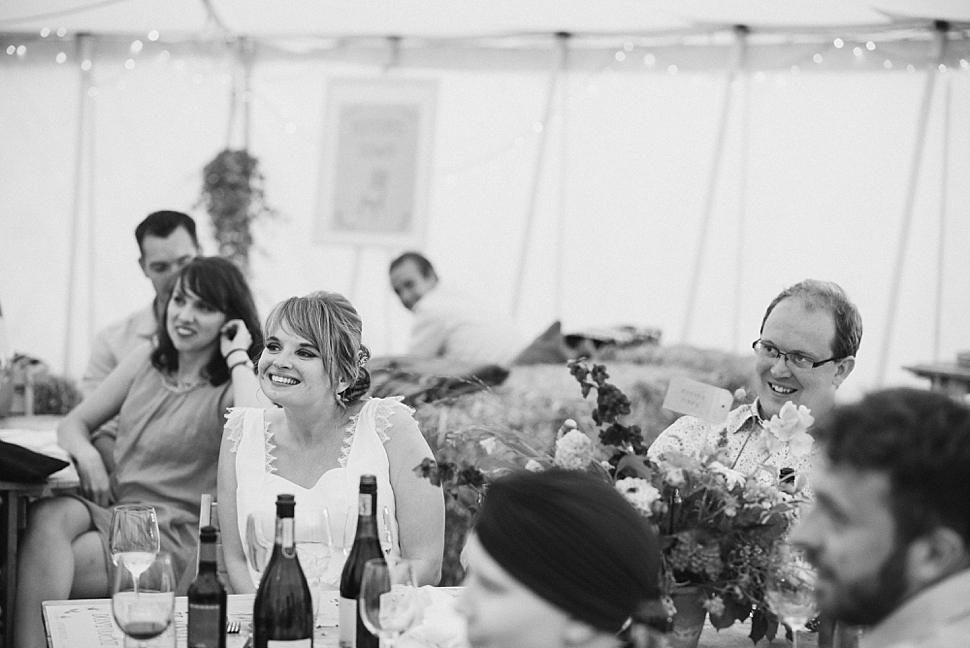 Creative festival wedding somerset