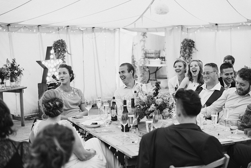 Creative festival wedding somerset