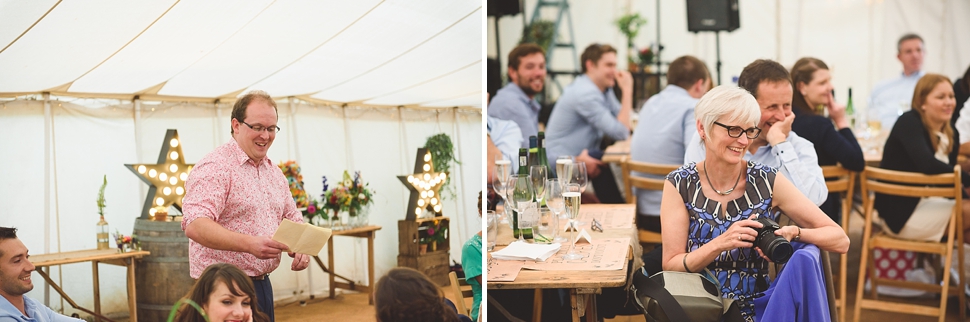 Creative festival wedding somerset