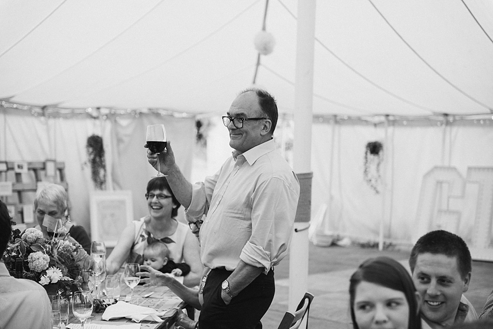 Creative festival wedding somerset