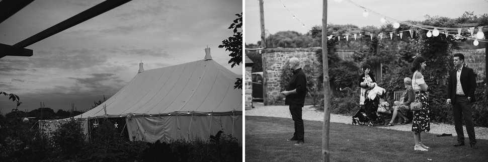 Creative festival wedding somerset