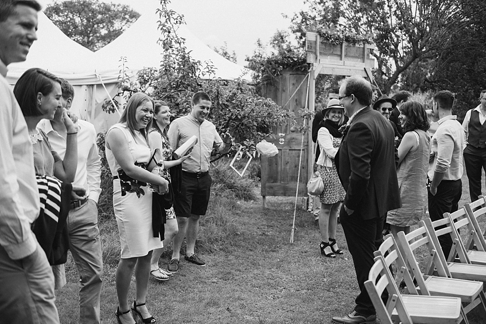 Farm wedding ceremony somerset