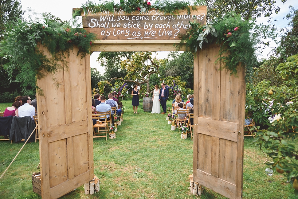 Festival farm wedding photo