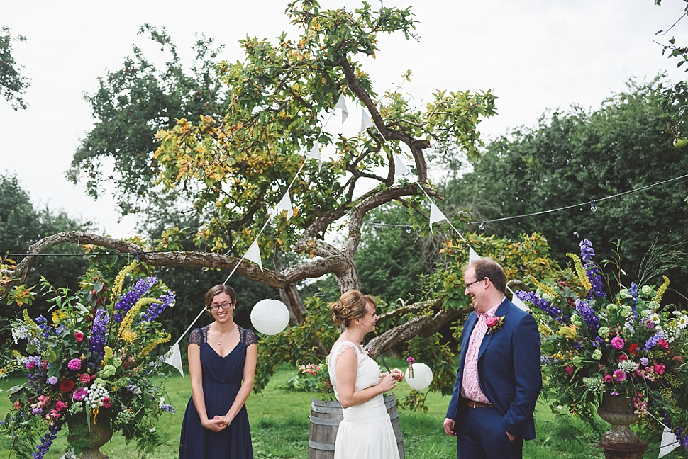 laid back wedding ceremony