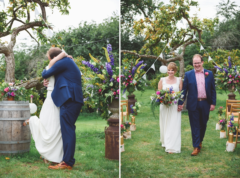 Rainbow festival farm wedding