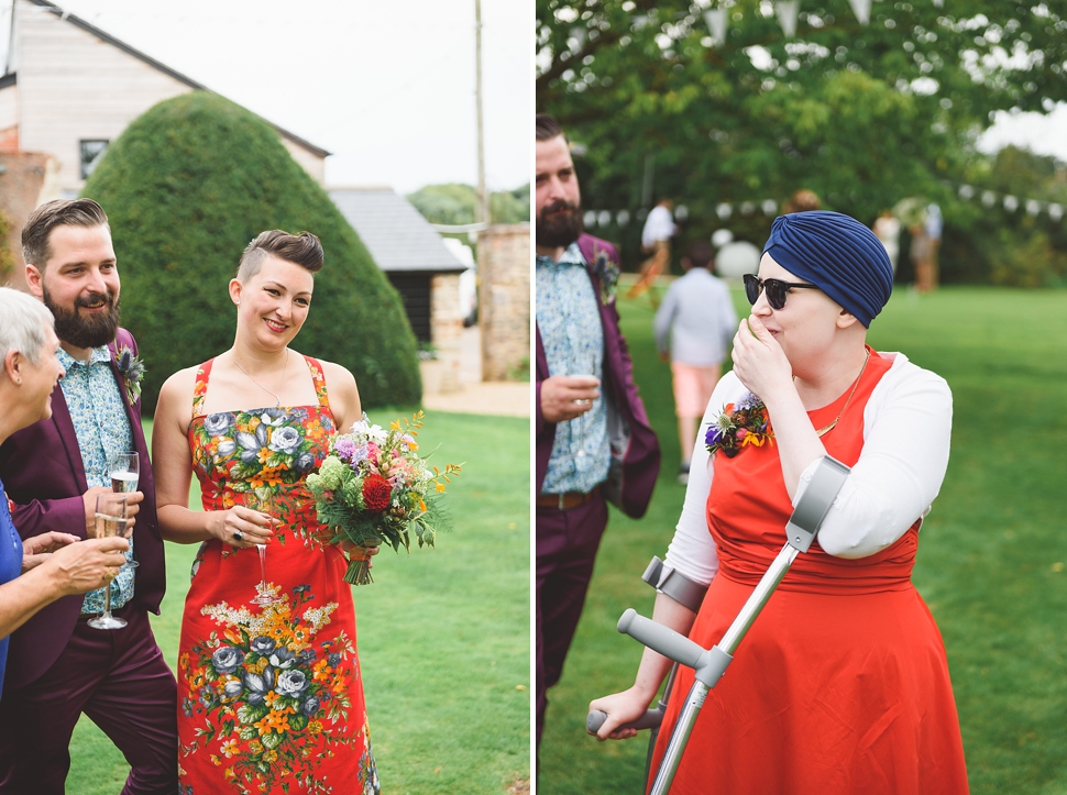 relaxed wedding photo