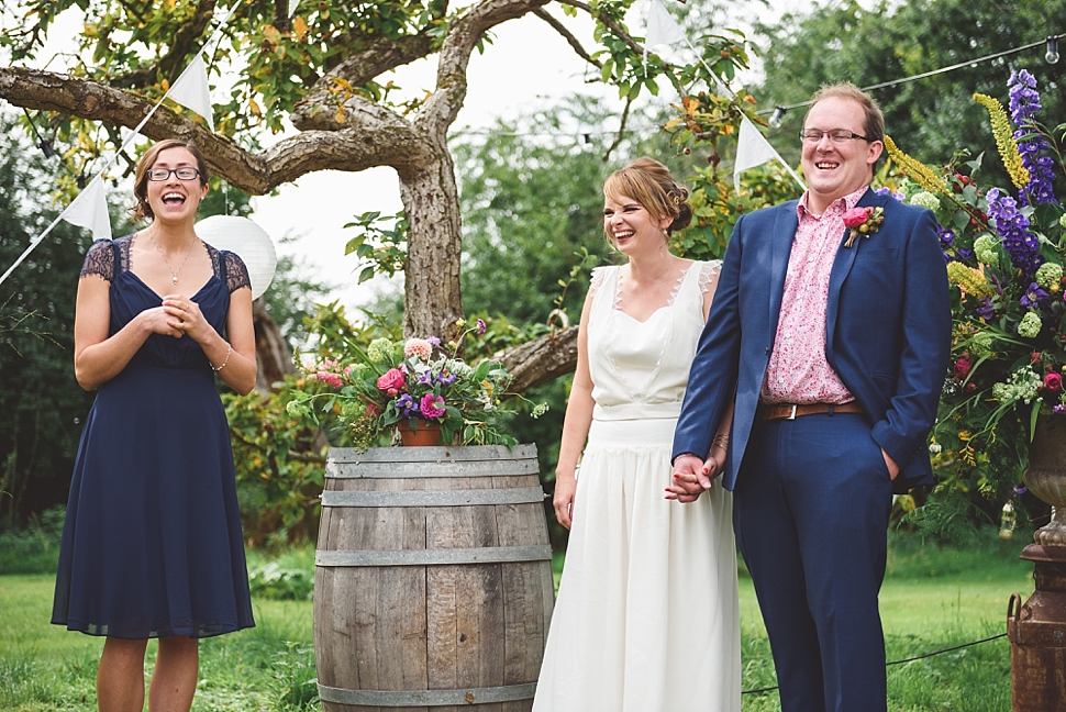 relaxed wedding photo