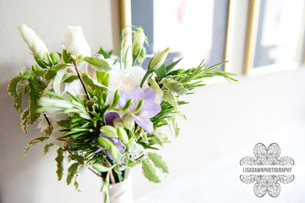 purple bridal bouquet