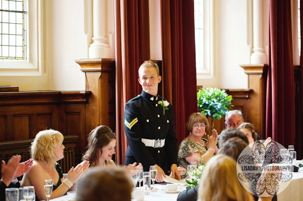 Groom makes his speech