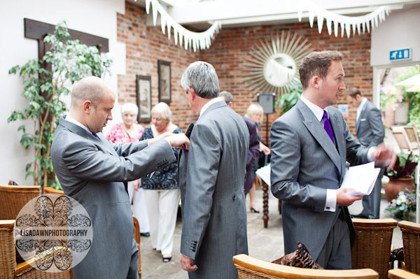 Grooms getting ready