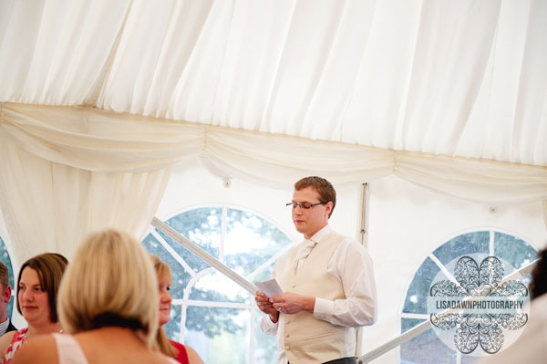 groom makes his speech