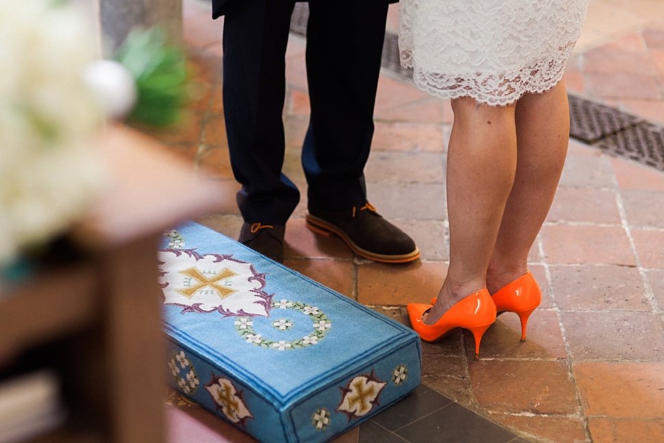 neon wedding shoes