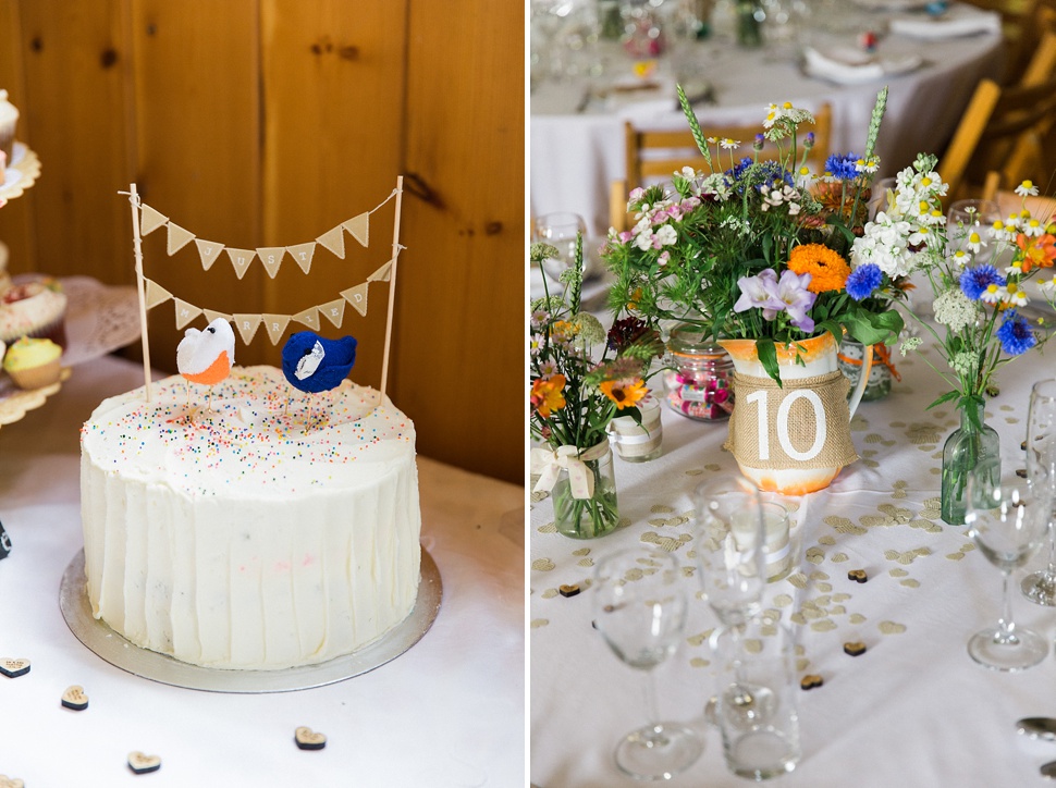 rainbow wedding cake