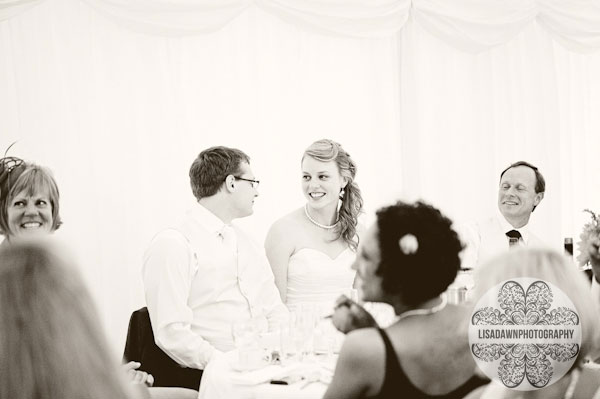 head table at reception