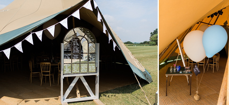 beach tipi wedding photos