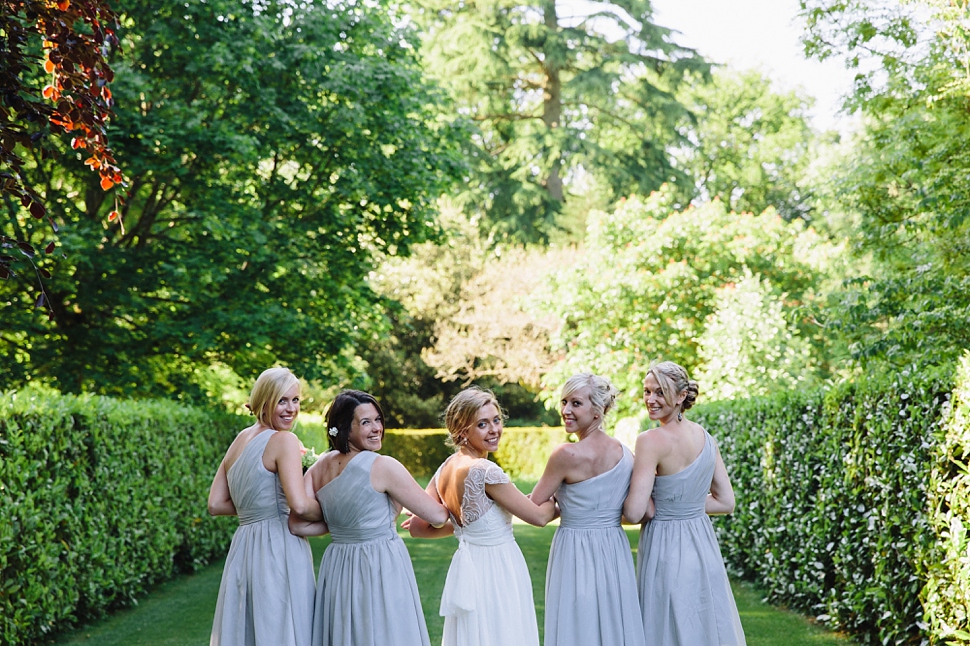 bridal party garden wedding