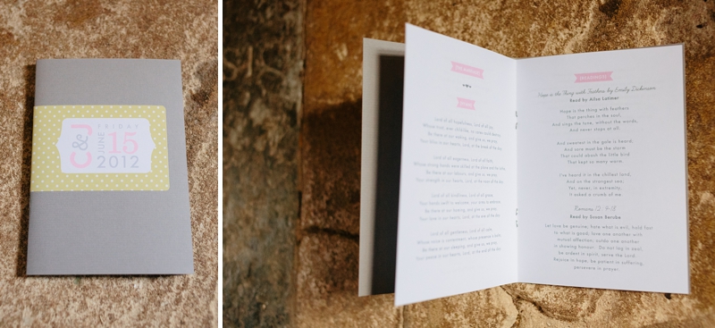 Modern wedding stationary