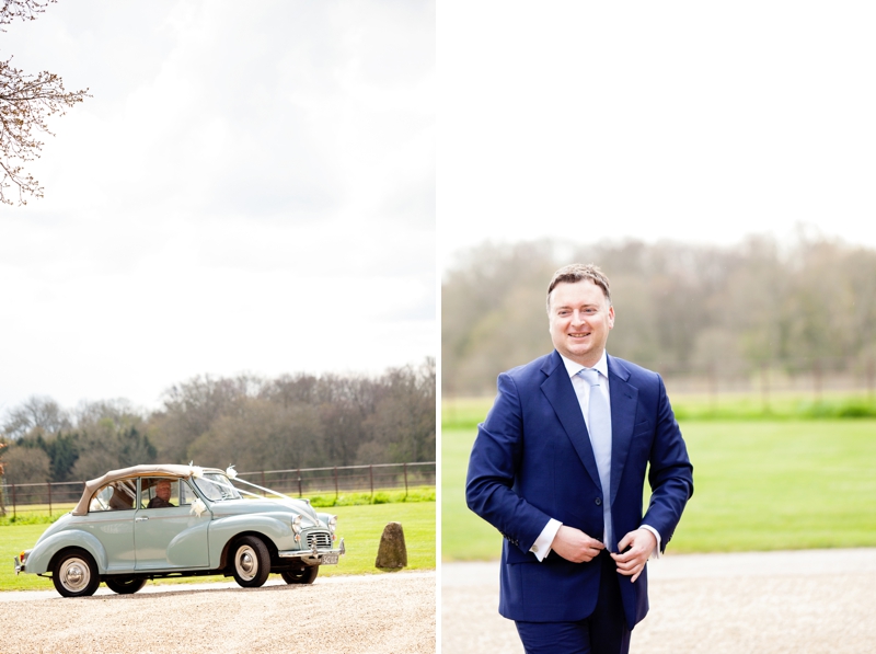 Groom in blue suit