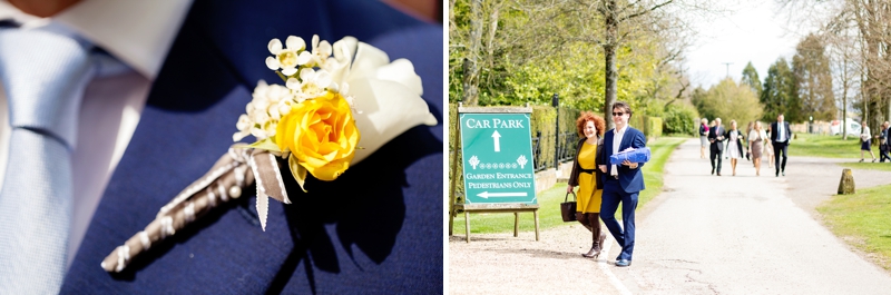 Yellow white buttonhole