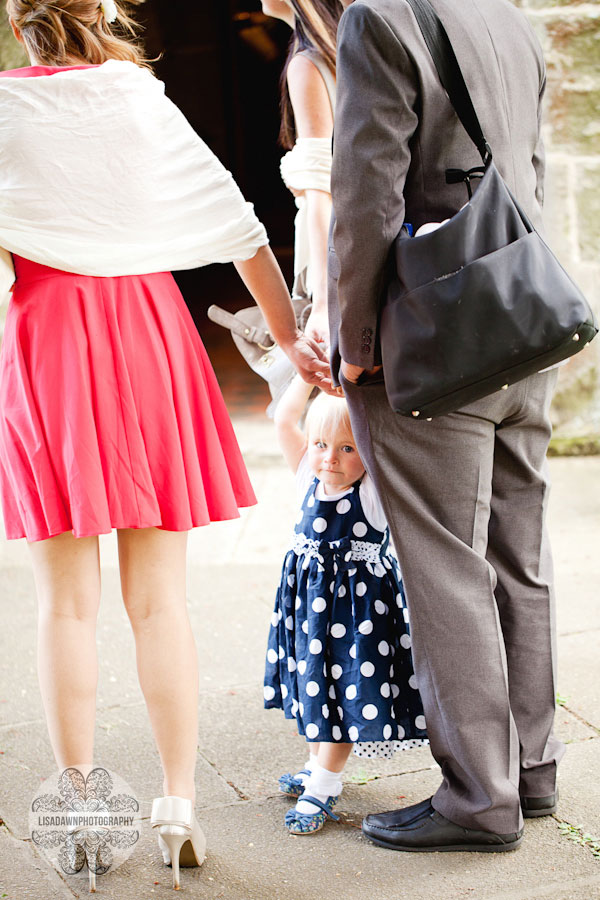 little girl with parents