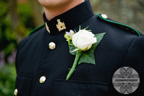 Groom in military uniform