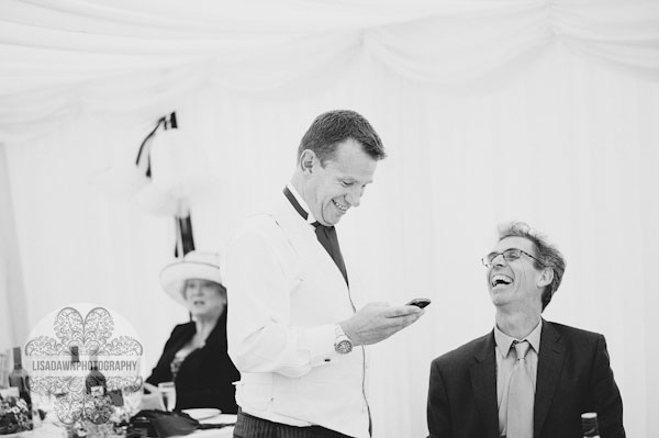 Best Man telling jokes